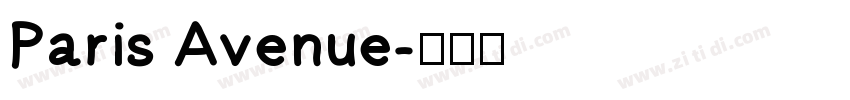 Paris Avenue字体转换